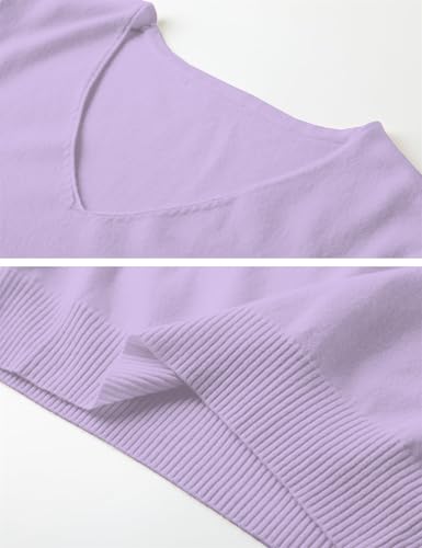 Image of DAIMIDY Women's Short Sleeve Sweaters Lightweight Summer Sweater Casual Knit Pullover Tops