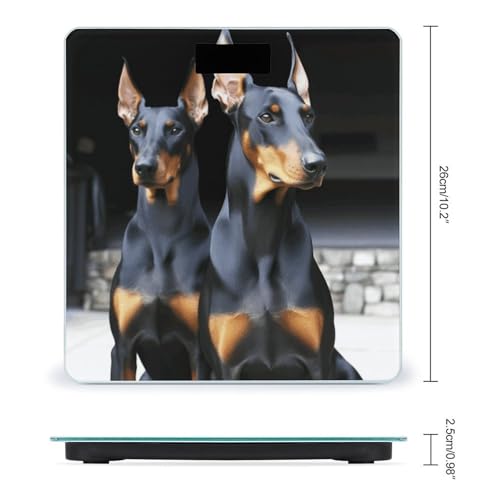Báscula digital para baño con vidrio templado y pantalla LCD miniatura 2