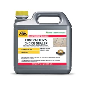 FILA Surface Care Solutions, CONTRACTOR’S Choice Sealer, Tile and Grout Sealer, Natural Stone Sealer Outdoor and Indoor, Waterproof, Stain Proof, Penetrating and Impregnator Sealer, 1 GAL