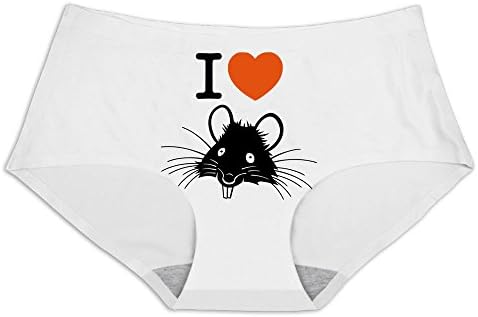Sexsexy Womens I Love Mouse Silk Underwear Hiphugger