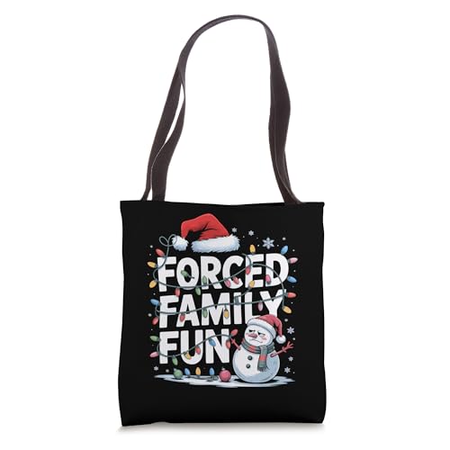 Forced Family Fun Snowman Christmas Lights Kids Men Women Tote Bag