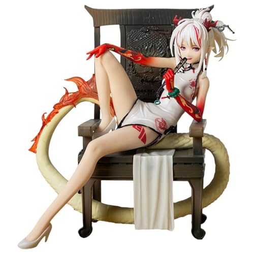 Epitome Arknights Nian Figure Anime Personaggi del gioco Figura Cheongsam Posizione seduta Nian 1/7 Figura 17 centimetri PVC Modello Statua Desktop Decorazione Collezione Regali Fan