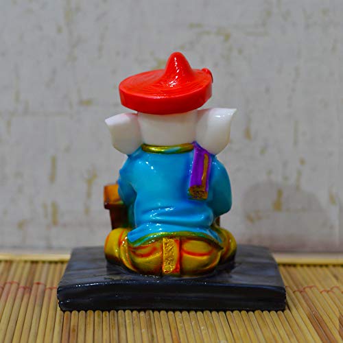 Image of eCraftIndia Lord Ganesha Thinking About Something Decorative Spiritual showpiece