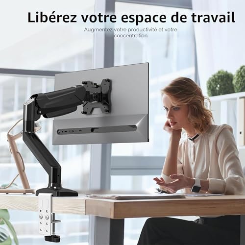 BONTEC Bras Ecran PC à Ressort à Gaz, 13-32 Pouces, Charge 3-9 kg – vue 6
