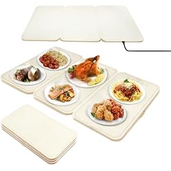 LEBURRY Electric Warming Tray - Portable Warming Plate with Timer, Heating and Child Locks Control Feature - Electric Heating Pad for Party, Buffet, Picnic - Food Warmer Tray for Camping,Travel