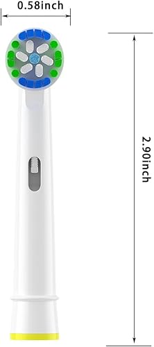 Miniatura 5 de Cabezales de cepillo de dientes de repuesto compatibles con cepillo de dientes eléctrico Oral B, 16 cabezales de cepillo de dientes blancos para