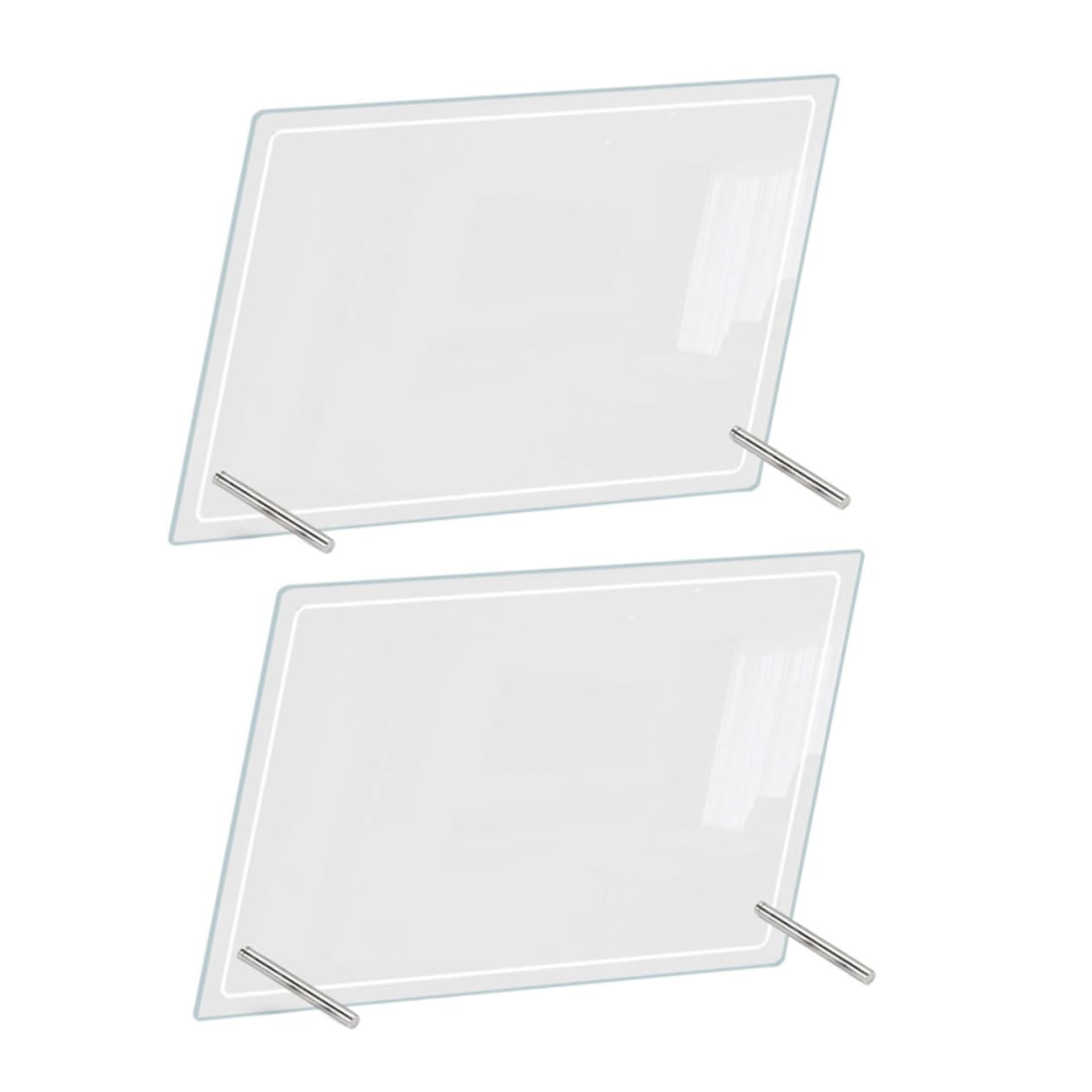 2 Stück Acryl Notiztafeln mit Polierter Oberfläche und Bruchsicherem Material Transparente Kleine Whiteboards für Schreibtisch im Büro und Zuhause