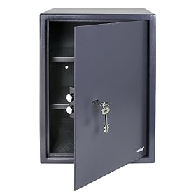 HMF Caja fuerte grande con llave, caja fuerte…