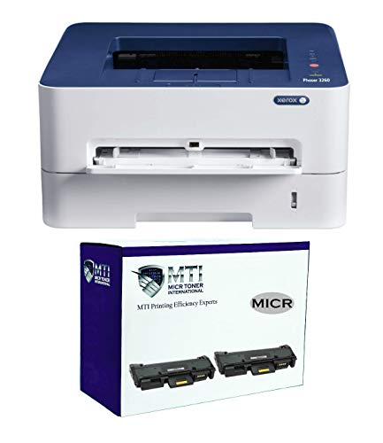 MICR Toner International 3260DI Renewed Wireless Laser Printer Bundle with 2 Xerox 106R02775