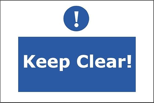 Image of Keep Clear! self-adhesive vinyl sign - 20 x 30 cm