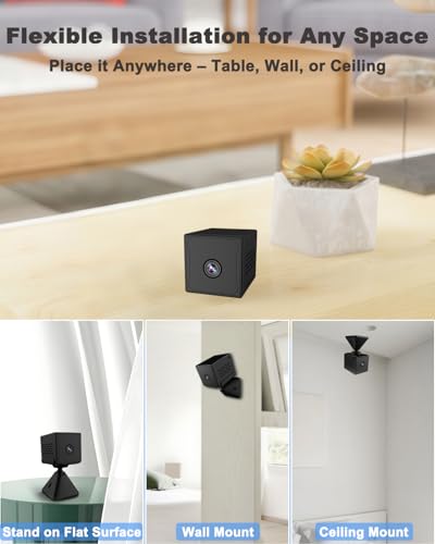 Spy Camera, 4K Ultra HD Mini Camera with 64GB TF Card, WiFi/No WiFi Security Camera for Home, 2000mAh Large Battery, Clear Night Vision&AI Motion Detection, Spy Hidden Camera for Indoor/Outdoor Use - Image 8