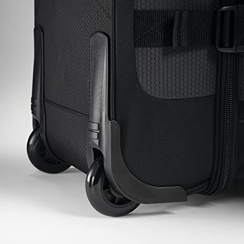 High Sierra Fairlead 34 Inch Drop Bottom Portable Wheeled Rolling Polyester Duffel Travel Bag with Recessed Telescoping Handle, Mercury