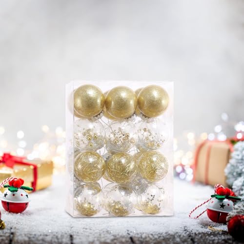 Boules de Noël Incassables d'Exception Or Clair Déco Anniversaire