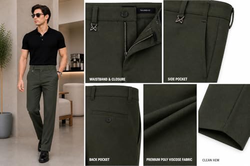 Image of Men's Formal Trouser Pant| Men's Bootcut Important Pant | Men Slim Fit Pants, Straight Fit Formal Trouser | Elegant Styling for Daily Use