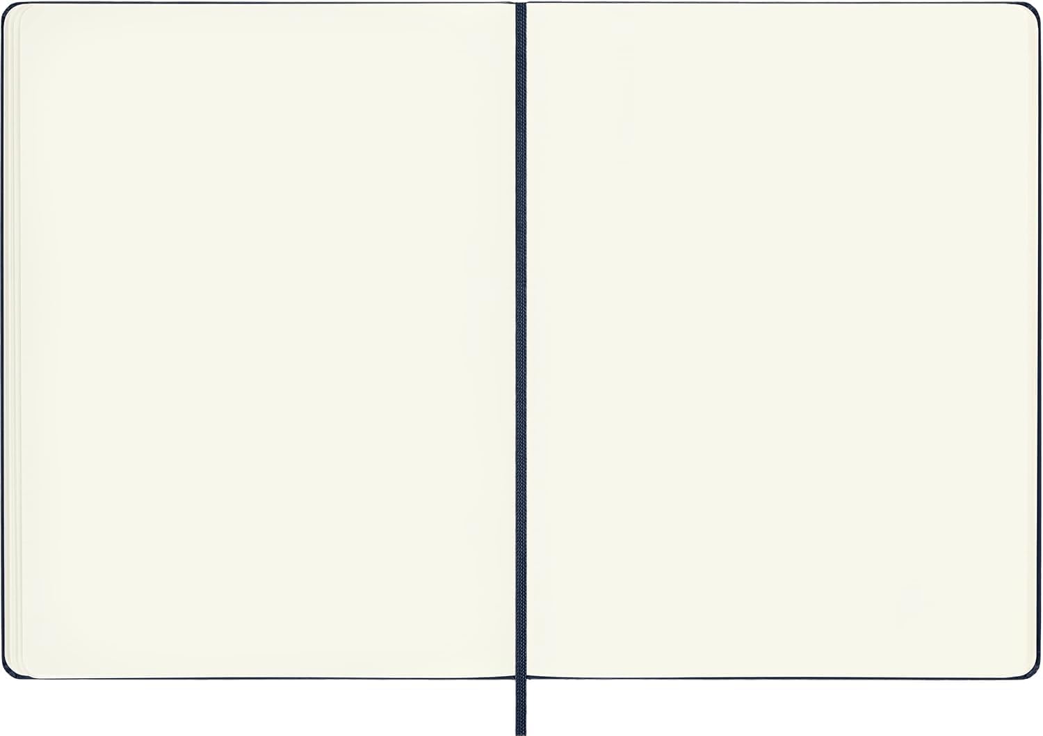Moleskine Classic Notebook, Hard Cover, XL (7.5" x 9.5") Plain/Blank, Sapphire Blue, 192 Pages