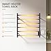 AquivaCoast Towel Warmer Rack, Heated Towel Racks for Bathroom, Wall Mounted Towel Warmer, Stainless Steel 6-Bars Drying Rack with Intelligent Touch Screen Timer, Matte Black