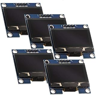 AZDelivery 1.3-inch I2C IIC OLED Display SH1106 128x64 Pixels 3.3V White Character Display Compatible with Arduino and Raspberry Pi Including E-Book! (Pack of 5)