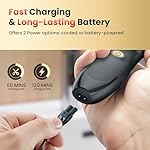 Hair Clippers for Men, Cordless Hair Clipper Kit, Adjustable 4 Length Setting, 2-Speed Settings, Replaceable Ceramic Blade Heads, Rechargeable Hair Clippers for Family (Black) - Image 5