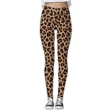 Leggings da donna a vita alta, elastici, per fitness, opachi, neri, lunghi da corsa, per sport, palestra, yoga, leggings elastici, morbidi per sport, bootcut con tasche, 02 caffè., S