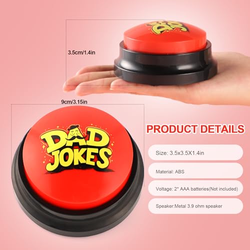 Freetoes Dad Jokes Generator Button,Contains 386 Funny Dad Jokes,Best Dad Ever Gifts and Dad Birthday Gifts from Daughter,Funny Dad Gifts for Christmas,White Elephant,Anniversaries