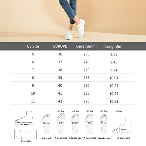Hash Bubbie Platform Sneakers For Women Women's White Platform Sneakers Black Low Top Tennis Shoes Lace Up Fashion Canvas Sneakers For Girls Canvas Shoes（White Mono.us11） #TOP5