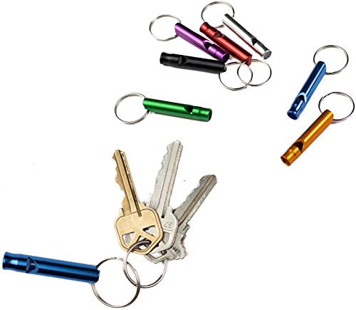 Ergonflow WHISTLE5 Set Of 12 Extra Loud Whistles For Camping Hiking Hunting Outdoors Sports And Emergency Situations, Sturdy But Light Aluminium Key Chain Signals thumb #2