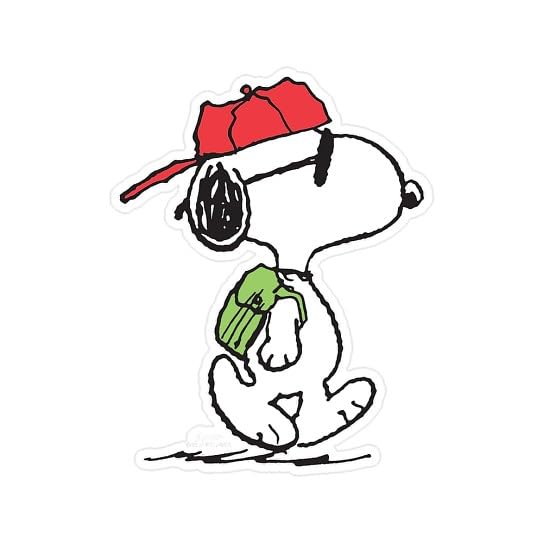 CafePress Snoopy Joe Cool Large Die Cut Sticker, 8.75" x 8.75" Glossy Finish