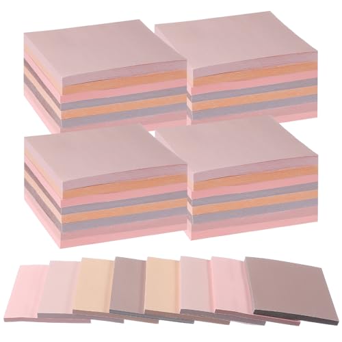 Blocs-notes adhésifs bohèmes repositionnables de 7,6 cm avec 50 feuilles pour un mémo propre