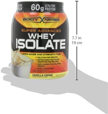 Body Fortress Super Advanced Whey Isolate, Vanilla Creme, 2 Pounds