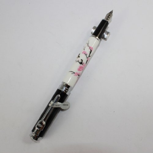 Gullor Elegant Jinhao 8802 Plum Flower Fountain Pen 18Kgp #TOP1