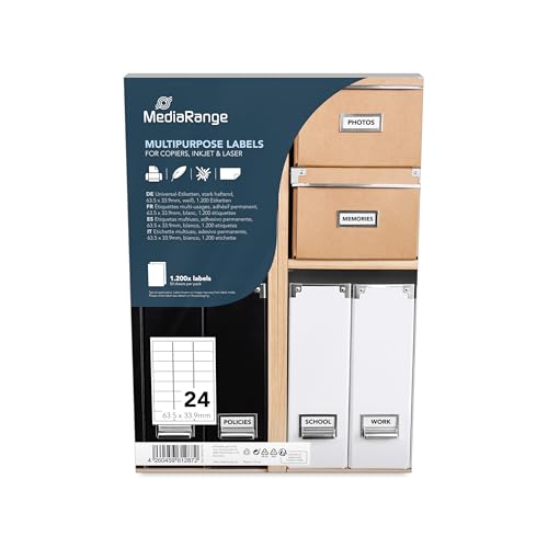 MediaRange MRINK150 - multi-purpose labels - 1200 label(s) - 63.5 x 33.9 mm
