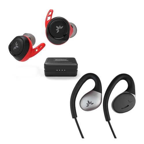 Avantree Resolve & TW106 Bundle - 3.5mm AUX Wired Open-Ear Earbuds & in-Line Volume Control, Designed for Small to Medium Ears, Great Sound with aptX, IPX7, Bluetooth 5.0 Earphones