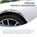 Diamall 2 PCS Car Wheel Eyebrow Stickers, Carbon Wheel Brow Non-Collision Strips, Self-Adhesive Rubber Fender Flare Protector, Sports Stytle Auto Edge Protect Decoration, Universal for Cars (Silver)