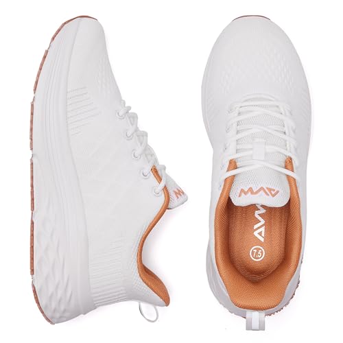 Image of AVW Womens Non Slip Work Shoes Water Resistant Walking Sneakers Food Service Chef Kitchen Shoes