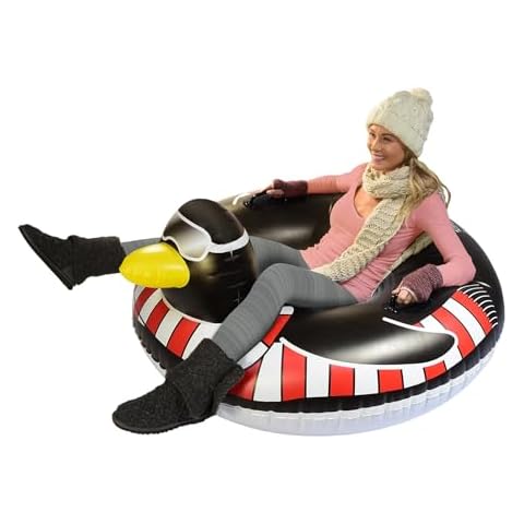 GoFloats Winter Snow Tube - Inflatable Sled for Kids and Adults (Choose from Unicorn, Disney's Frozen, Ice Dragon, Polar Bear, Penguin, Flamingo) Cover