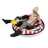 GoFloats Winter Snow Tube - Inflatable Sled for Kids and Adults (Choose from Unicorn, Disney's Frozen, Ice Dragon, Polar Bear, Penguin, Flamingo)