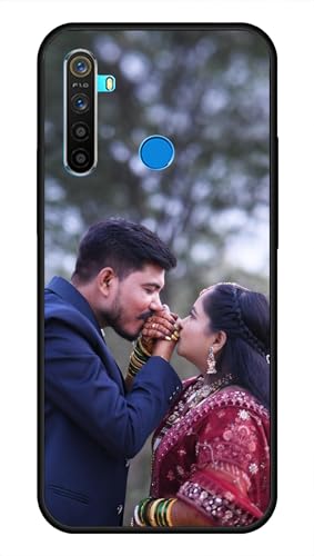 Image of NDCOM for Customised Realme 5 Pro Back Cover | Realme 5 Pro Phone Case | DIY Personalised Photo Design | Customized Gift Custom Text Name Printed Glass Case