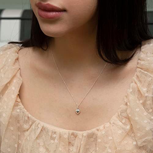 Tuscany Silver Women's Sterling Silver Heart Pendant on Chain Necklace of 46cm
