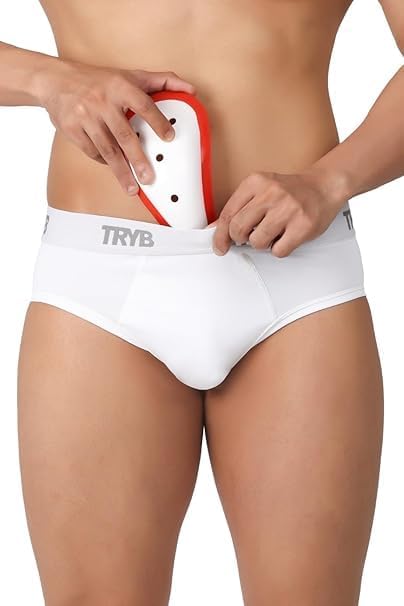 Men's Sports Underwear | Active Support Briefs Stretch with Abdominal Protection Pouch for Cricket, Running and Gym | Quick Dry Evacuation