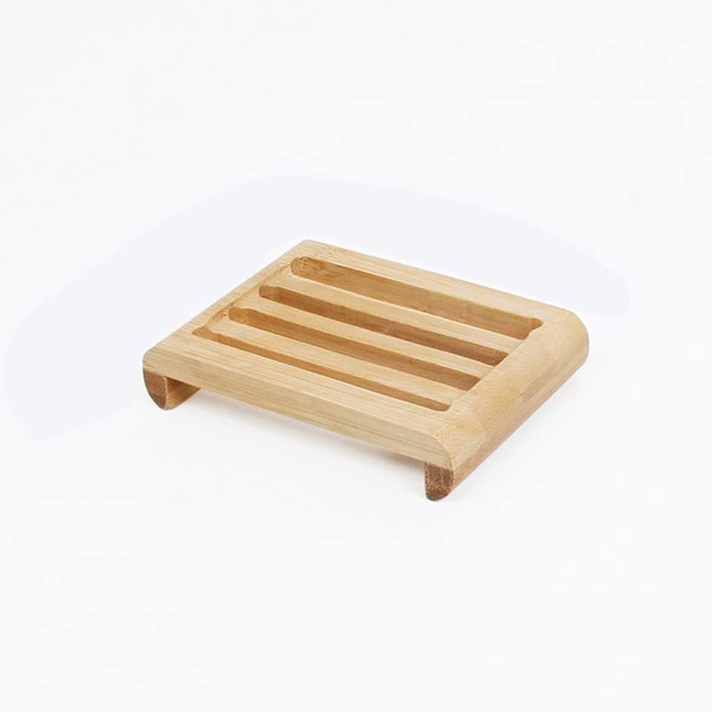 jabonera, Bandeja de bambú con escurridor for Accesorios Ducha. Mantiene Las Pastillas jabón secas y es fácil Limpiar(J)