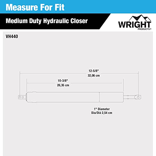 Wright Products Vh440, Medium Duty Hydraulic Closer, Aluminum #TOP2