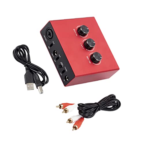 Kombiuda External Sound Card Usb Audio Interface Interface De Audio Audio Interface For Pc Audio Interface Usb Audio Interface Audio Interface For Phone Red Cell Phone Abs Major #TOP4