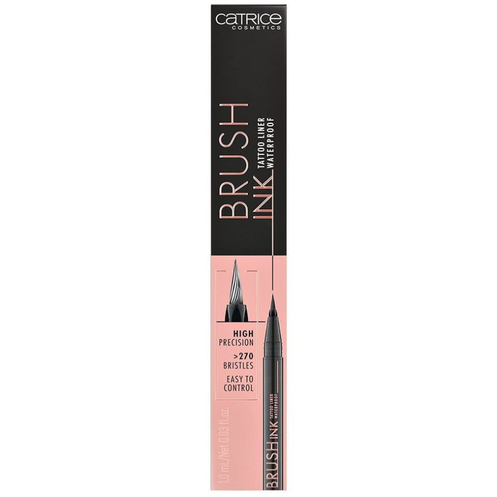 CATRICE, Brush Ink Tattoo Liner Waterproof 010 Black Waterproof 1 ml