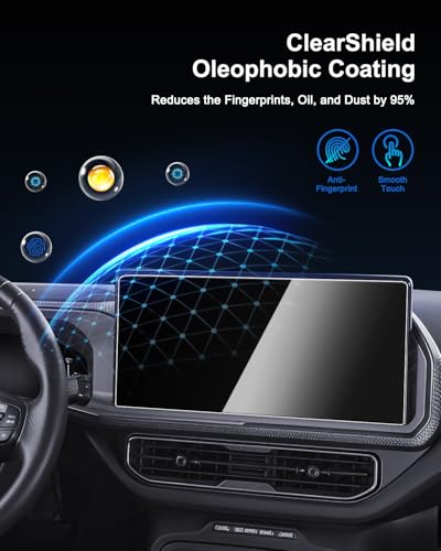 Image of SHAOHAO for 2025 2026 Ford Bronco Sport Screen Protector for 2025 2026 Ford Bronco Sport Accessories (Big Bend /Outer Banks /Badlands /Heritage /Free Wheeling) 13.2 inch 9H Glass Anti Scratch /Fingerprint