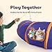 Cat Tunnels for Indoor Cats - 3-Piece Interactive Large Cat Tunnel with with Crinkle Cubes and Charming Design | Interactive Cat Tubes and Tunnels for Bunny, Small Dogs and Ferret | eenk