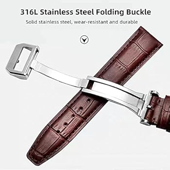 horlogebandjes Band Echt lederen armband Alligator reliëf vervangende