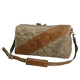 ✅ Vintage Design: Premium Canvas und echtes Leder bieten ein Vintage Design. Verstellbarer, abnehmbarer Schultergurt und Griff für bequemes Tragen.