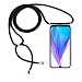 Produktbild FMPCUON Case Handykette Kompatibel mit Xiaomi Redmi Note 8 Pro, Handyhülle Hülle Schutzcase Schutzhülle Necklace Kette - Transparent Silikon Hülle mit Kordel zum Umhängen + Panzerglas Schutzfolie