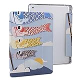 ipad 9世代 ケース こいのぼり 富士山 和風 水彩イラスト おしゃれ iPad 9 ケース iPad 第9/8/7世代ケース (2021 2020 2019) 10.2インチ 人気 キャラクター かわいい 耐衝撃カバー クリア 傷防止 三つ折りスタンド 軽量 透明 オートスリープ/ウェイク機能対応