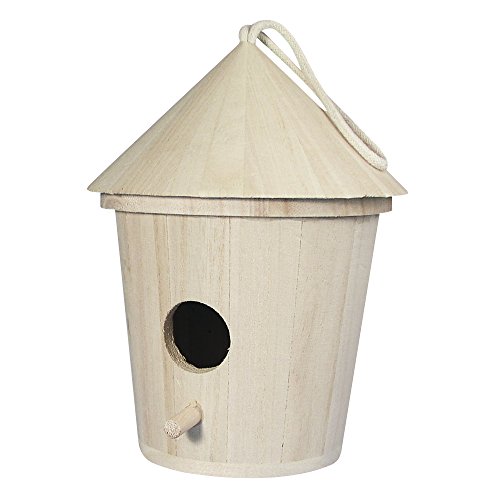 Rayher nichoir à oiseaux en bois déco jardin FSC Mix Cred. 16cm nature, 62280000, Marron